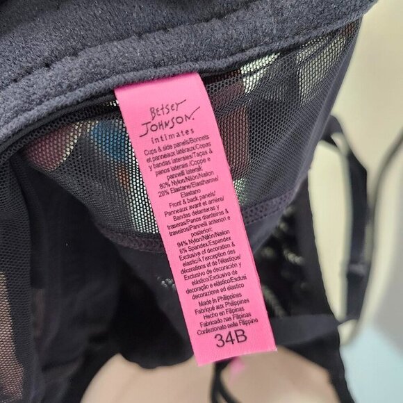 Y2K Gothic Grunge Betsey Johnson Black Mesh Bustier corset top - Picture 4 of 4